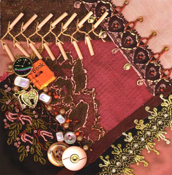 I dropped the button box - crazy quilt block 11