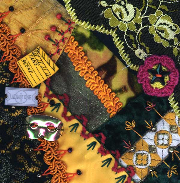 I dropped the button box - crazy quilt block 11