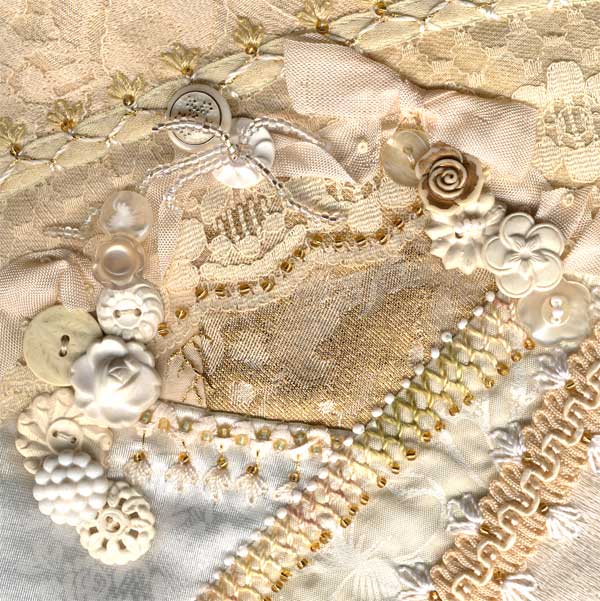 I dropped the button box - crazy quilt block 11