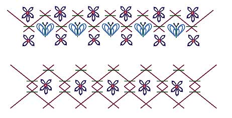 diagram of crazy quilt stitch combinations