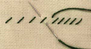 illustration of how to work Alternating Cross stitch