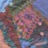 8 inch crazy quilt block embellished with hand embroidery