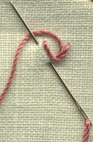 Up and down buttonhole stitch in Sharon B's Dictionary of Stitches for Hand  Embroidery and Needlework