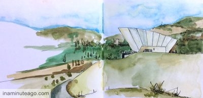 Urban sketching at the Arboretum Canberra - sketch