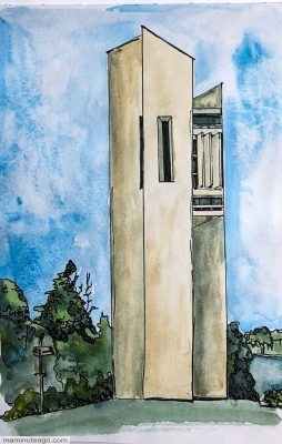 Sketch of the Carillion building Canberra 