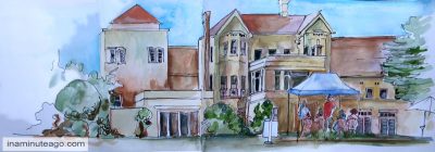 Urban Sketch of Government House Canberra